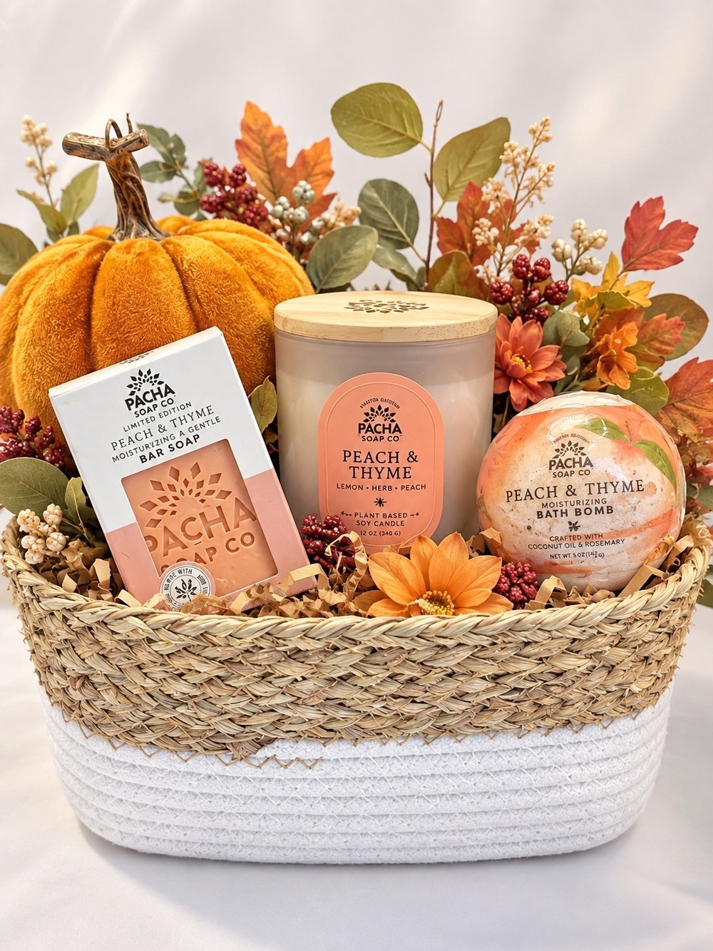 Peach & Thyme Moisturizing Bath Set - Peach